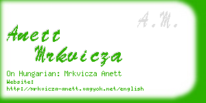 anett mrkvicza business card